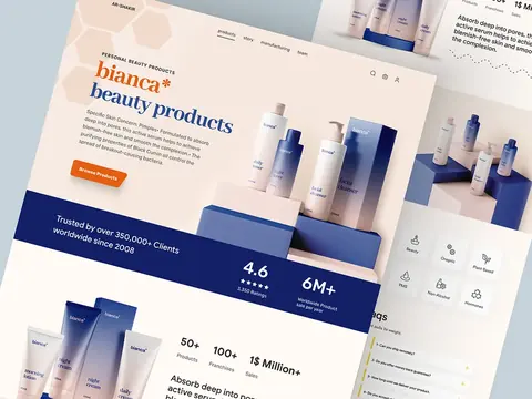 Beauty product Shopify store designed by Paultechnolog