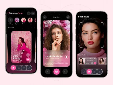 Social dating app, Mobile UIUX