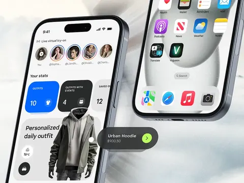 Clothing brand, Mobile shopping UI