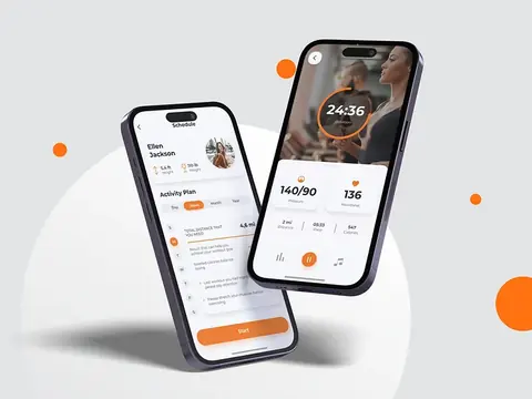 Personal fitness app, Mobile UIUX