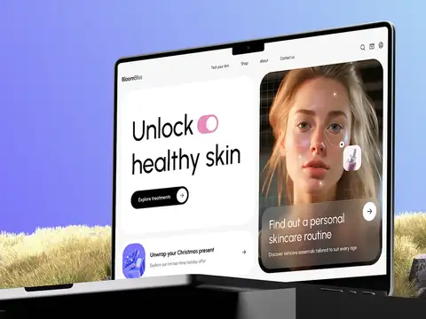 Skincare brand, E-commerce web design