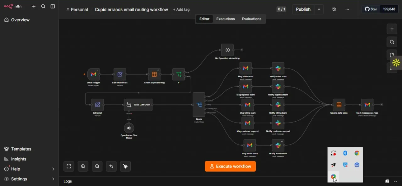 AI email routing: AI automation workflow by Paultechnolog